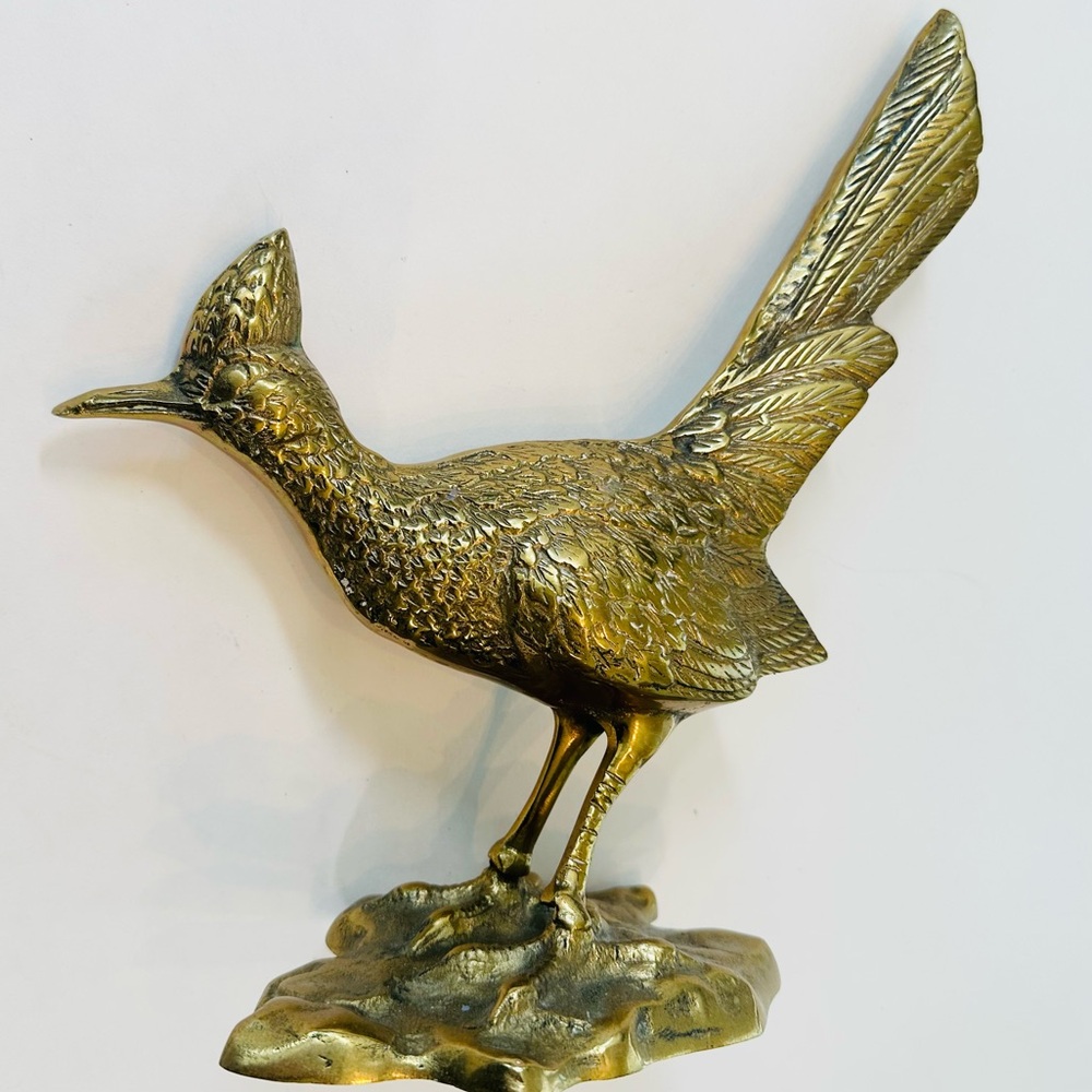 ROADRUNNER Brass Solid Unique Collectable Vintage Lg Fine Details 11.5” x 8”